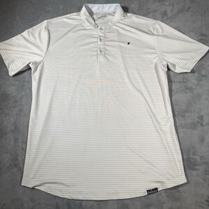 Primo Shirt Men's XL Performance Stretch Blade Collar Blue Gray Striped